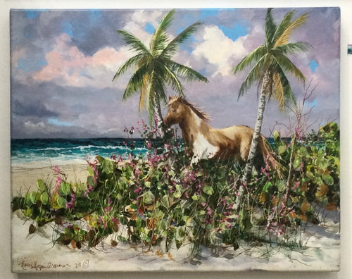 Grazing Horse Painting by Nancy Hogan Armour