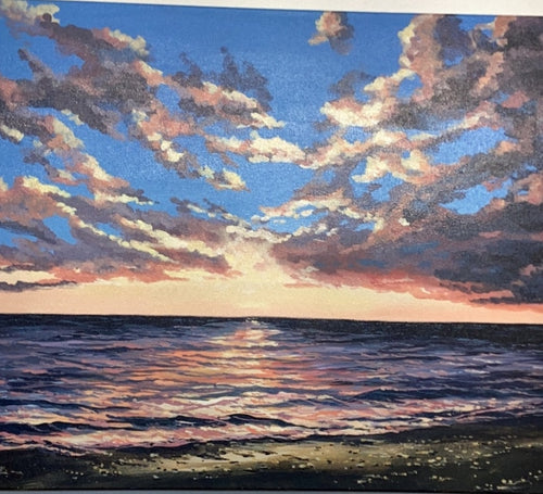 Sunset Painting by Nancy Hogan Armour