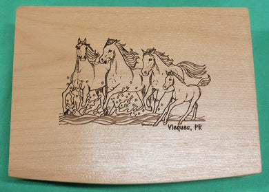 Vieques Engraved Keepsake Wood Box, 4x6