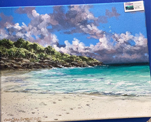 Navio Beach Painting by Nancy Hogan Armour