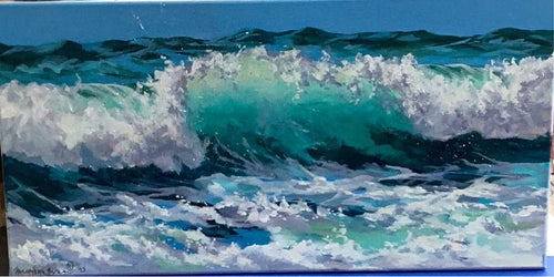 Turbulent Waves Painting by Nancy Hogan Armour