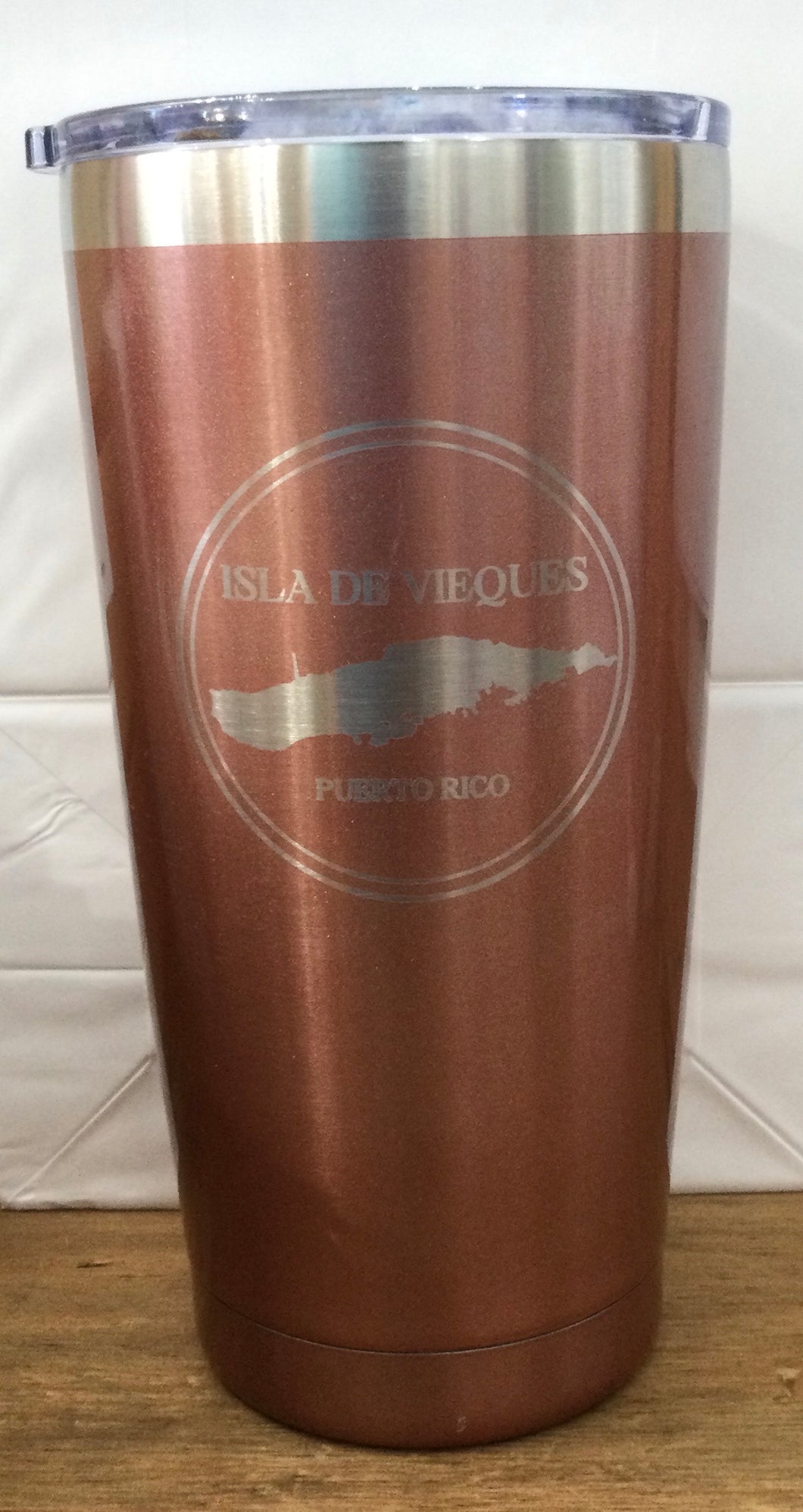 Isla de Vieques Tumbler 20oz, Shiny Rose