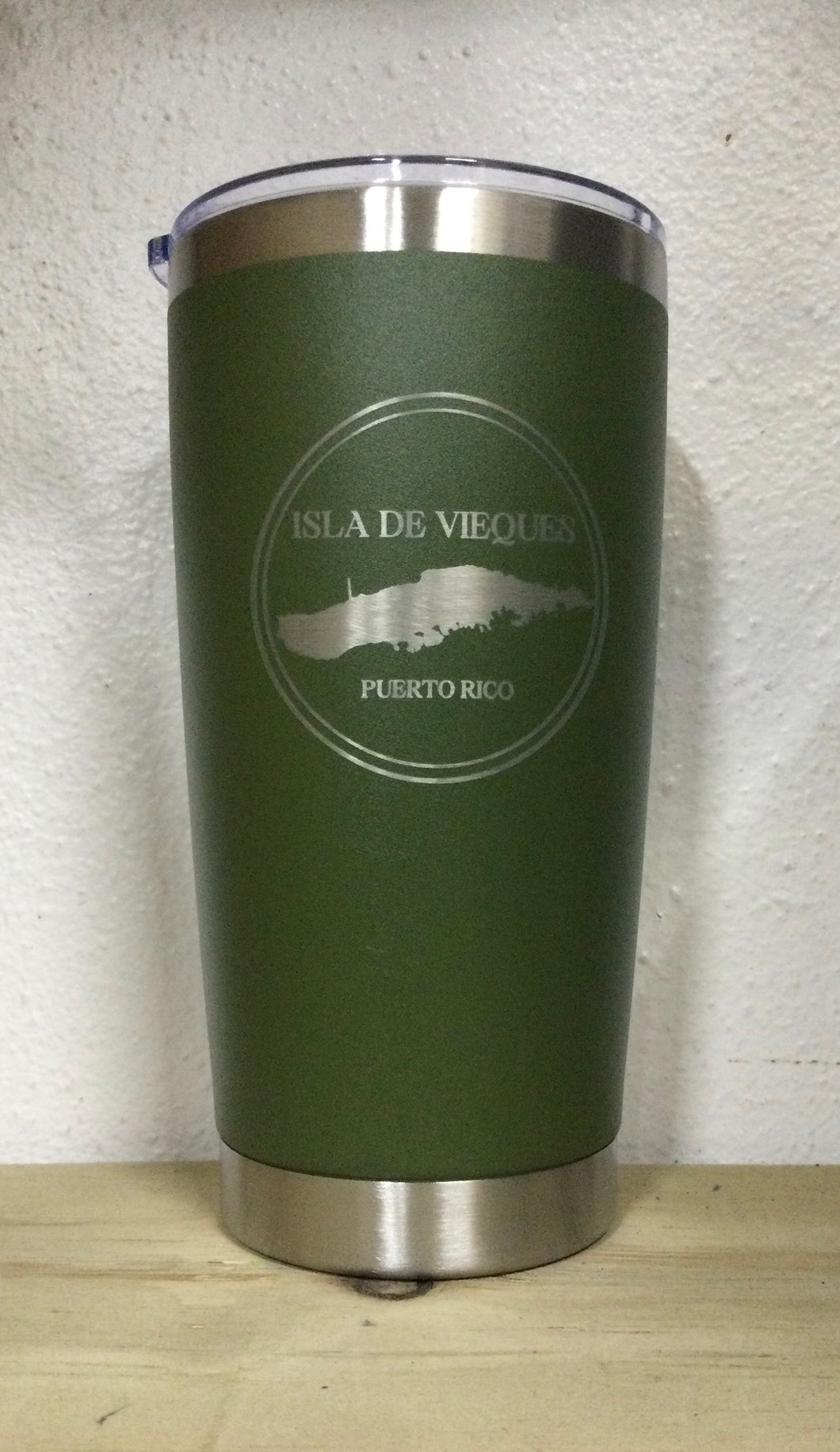 Isla de Vieques Tumbler 20oz, Army Green