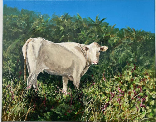 Ceiba Cow Painting by Nancy Hogan Armour