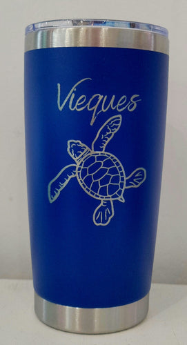 Sea Turtle Tumbler 20oz, Royal Blue