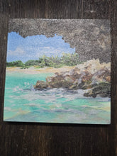 6x6 Open Cave Wooden Painting by Nancy Hogan Armour