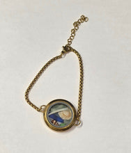 Floating Locket Bracelet w/ A Bit of Vieques, Stainless Steel