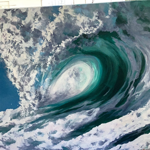 Raging Wave Painting by Nancy Hogan Armour